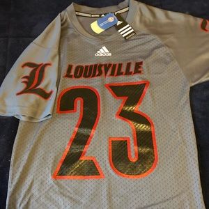 NWT Men’s adidas Small Louisville #23 Grey  Jersey